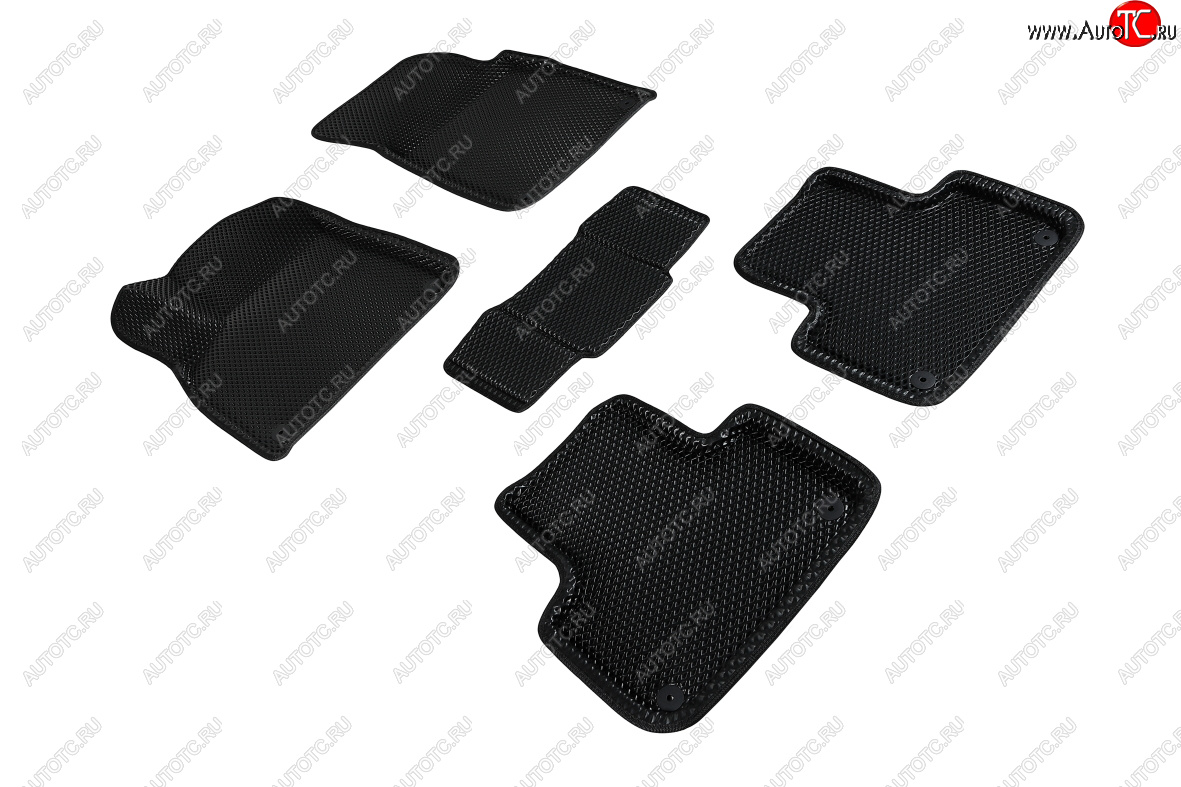 4 999 р. Коврики в салон EVA (3D, ромб, чёрные) Seintex  Audi Q7  4M (2015-2024)  с доставкой в г. Калуга