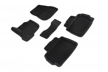 Коврики в салон EVA (3D, ромб, чёрные) Seintex Ford Mondeo MK5 CD391 дорестайлинг седан (2014-2018)