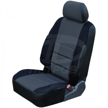 Чехлы сидений (экокожа-жаккард, 60/40) Петров А10 Nissan Terrano D10 рестайлинг (2016-2022)  (Черный)