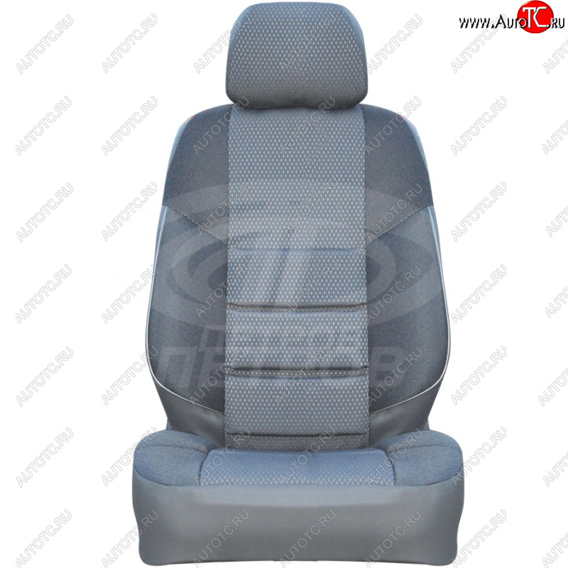3 999 р. Чехлы сидений (экокожа-жаккард) Петров А10  Nissan X-trail  3 T32 (2013-2022) (Серый)  с доставкой в г. Калуга