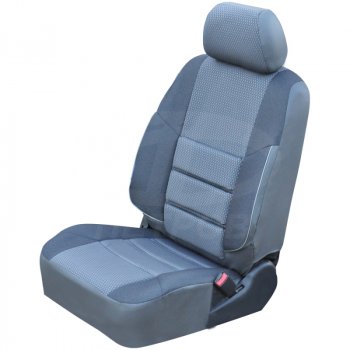 3 999 р. Чехлы сидений (экокожа-жаккард, Airbag) Петров А10  Renault Duster  HM (2020-2024) (Серый)  с доставкой в г. Калуга. Увеличить фотографию 2