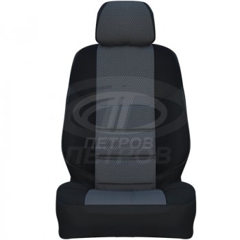 Чехлы сидений (экокожа-жаккард) Петров А10 Nissan Almera седан N16 дорестайлинг (2000-2003)  (Черный)