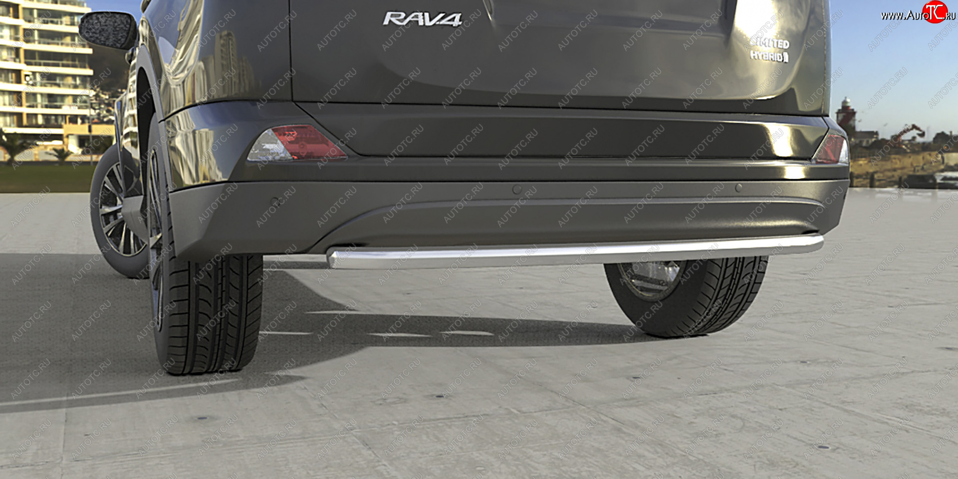 13 999 р. Защита заднего бампера (диаметр 57 мм) Arbori  Toyota RAV4  XA40 (2015-2019)  с доставкой в г. Калуга