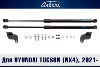 2 779 р. Упоры капота Arbori  Hyundai Tucson  4 NX4 (2020-2022)  с доставкой в г. Калуга. Увеличить фотографию 1