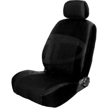 Чехлы сидений (жаккард, 2/3) Петров Пума Hyundai Solaris 2 HCR рестайлинг (2020-2022)  (черный)