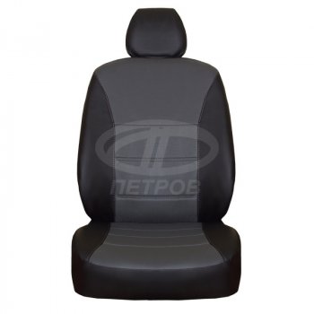 4 749 р. Чехлы сидений (экокожа, Titanium Тrend Sport) ПЕТРОВ Орегон Ford Focus 3 хэтчбэк дорестайлинг (2010-2015) (черный/серый)  с доставкой в г. Калуга. Увеличить фотографию 2