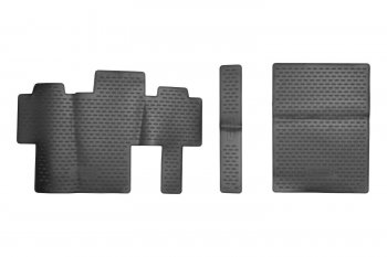 Комплект ковриков в салон (2-3 ряд, полиуретан, чёрные) Element Peugeot Traveller (2016-2024)
