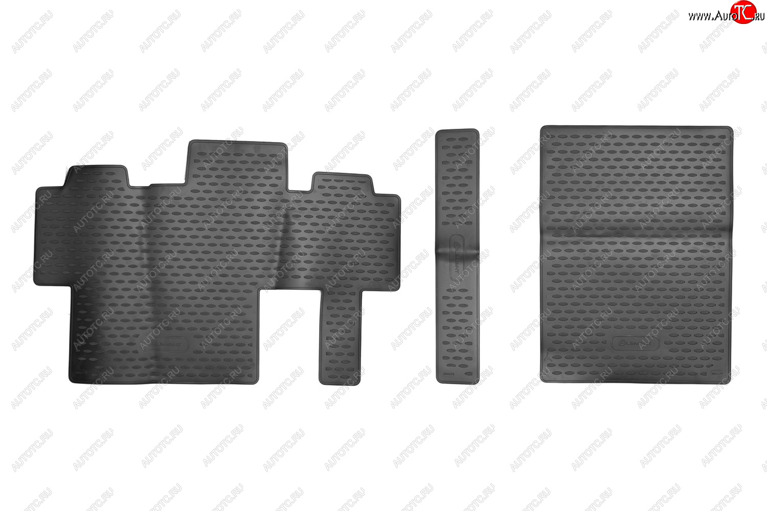 3 599 р. Комплект ковриков в салон (2-3 ряд, полиуретан, чёрные) Element  Peugeot Traveller (2016-2024)  с доставкой в г. Калуга