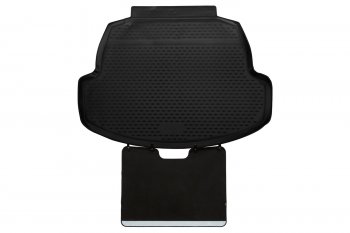 Коврик в багажник (с функцией защиты бампера Standard, полиуретан, чёрный) Element Toyota Corolla E210 седан дорестайлинг (2018-2022)