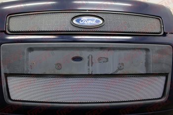 Защитная сетка радиатора в бампер (ячейка 3х7 мм) Стрелка11 Стандарт Ford (Форд) Fusion (Фьюжен)  1 (2005-2012) 1  рестайлинг, хэтчбэк