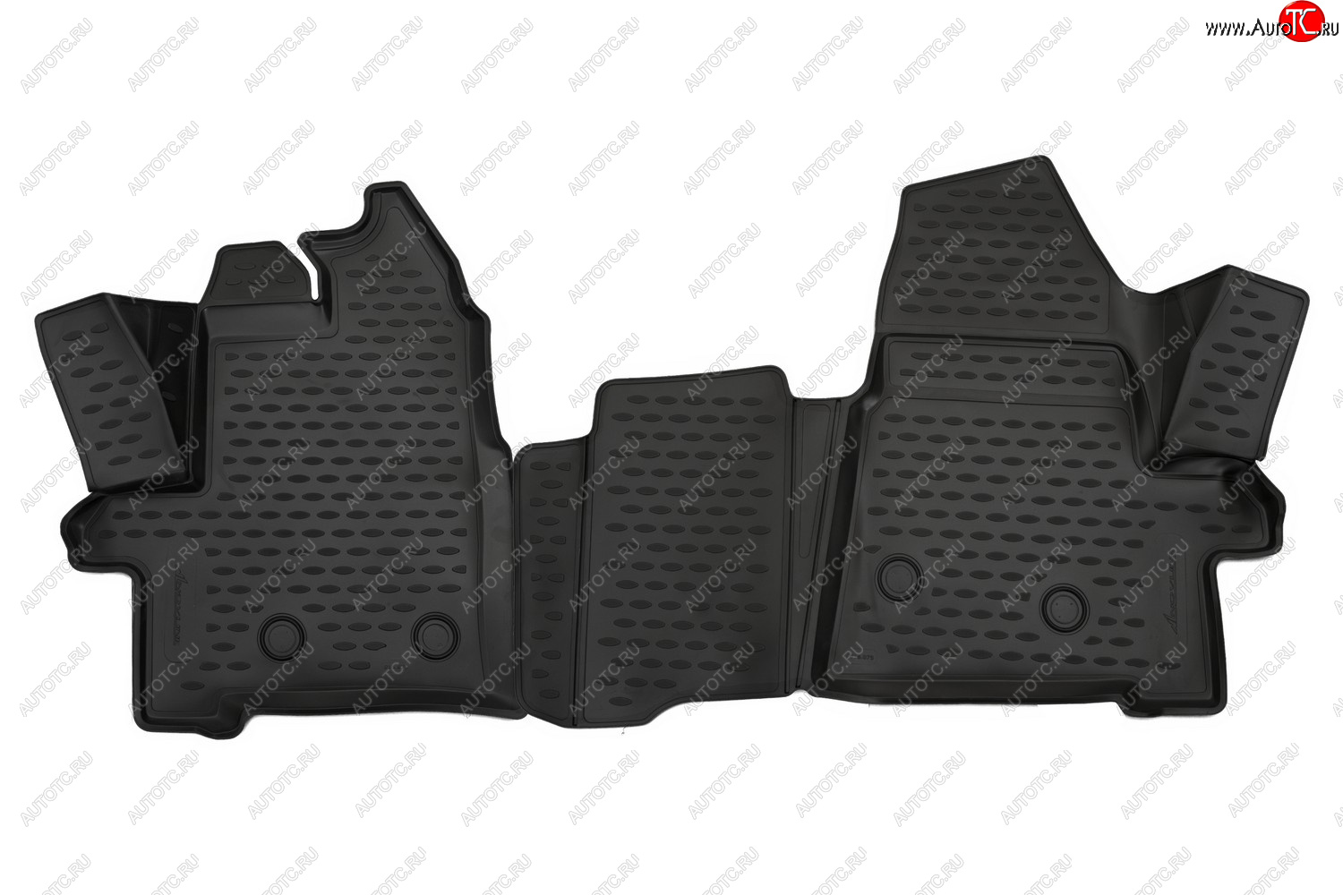 1 589 р. Комплект ковриков в салон (МКПП, полиуретан, чёрные) FORD  Ford Transit  4 (2014-2021)  с доставкой в г. Калуга