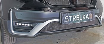 3 079 р. Защитная сетка радиатора в бампер (ячейка 3х7 мм) Стрелка11 Стандарт  Honda CR-V  RW,RT (2019-2024) (черная)  с доставкой в г. Калуга. Увеличить фотографию 1