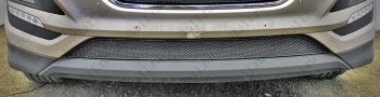 4 599 р. Защитная сетка радиатора в бампер (ячейка 4х10 мм, низ) Стрелка11 Премиум  Hyundai Tucson  3 TL (2015-2018) (черная)  с доставкой в г. Калуга. Увеличить фотографию 1