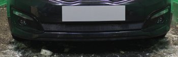 2 769 р. Защитная сетка радиатора в бампер (ячейка 3х7 мм, низ) Стрелка11 Стандарт  KIA Ceed  2 JD (2015-2018) (черная)  с доставкой в г. Калуга. Увеличить фотографию 1