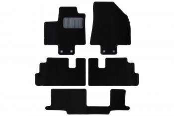 Комплект ковриков в салон (8 мест, чёрные, текстиль) Klever Standard Nissan Pathfinder R53 (2021-2024)