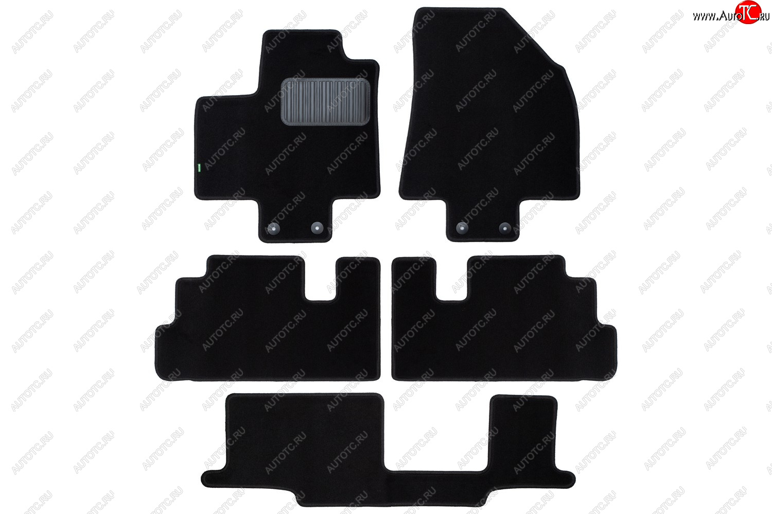 2 049 р. Комплект ковриков в салон (8 мест, чёрные, текстиль) Klever Standard  Nissan Pathfinder  R53 (2021-2024)  с доставкой в г. Калуга
