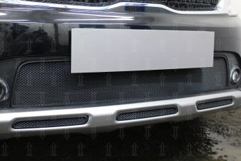 2 299 р. Защитная сетка радиатора в бампер (ячейка 3х7 мм, низ, 3 части) Стрелка11 Стандарт KIA Rio X-line (2017-2021)  с доставкой в г. Калуга. Увеличить фотографию 2