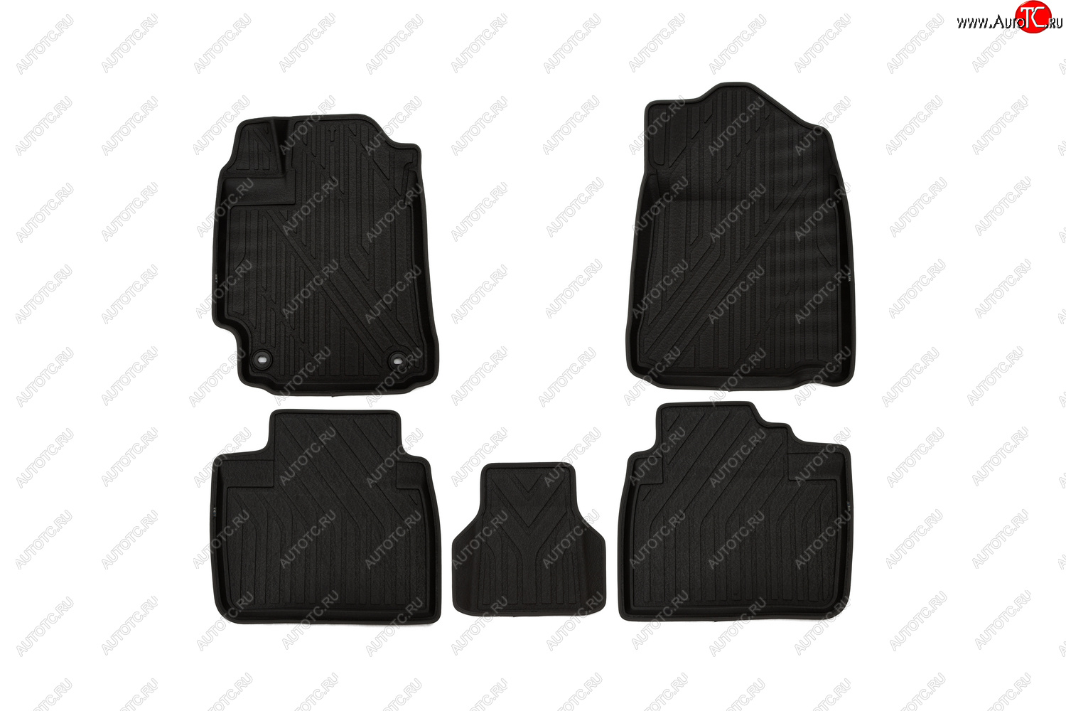 4 649 р. Комплект ковриков в салон Kvest 3D (полистар основа - чёрная. кант - чёрный) Toyota Camry XV55 1-ый рестайлинг (2014-2017)  с доставкой в г. Калуга