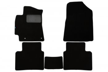Коврики салона (текстиль) Klever Premium KIA Cerato 4 BD рестайлинг седан (2021-2024)  (Чёрные)