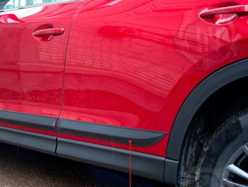 849 р. Задний левый молдинги на дверь Русская Артель  Mazda CX-5  KF (2016-2024) (Поверхность шагрень)  с доставкой в г. Калуга. Увеличить фотографию 2