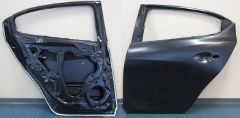 14 999 р. Левая дверь задняя BodyParts  Mazda 3/Axela  BM (2013-2019) (Неокрашенная)  с доставкой в г. Калуга. Увеличить фотографию 1