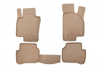 Комплект ковриков в салон (полиуретан, бежевые) Element Volkswagen Passat CC рестайлинг (2012-2016)