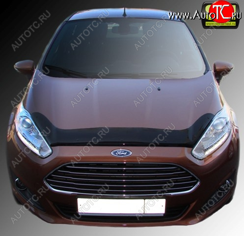 2 879 р. Дефлектор капота SIM Ford Fiesta 6 седан рестайлинг (2012-2019)  с доставкой в г. Калуга