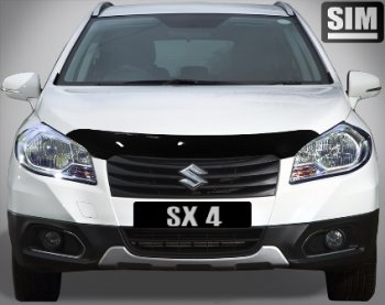 Дефлектор капота SIM Suzuki SX4 JYB, JYA хэтчбэк дорестайлинг (2013-2016)