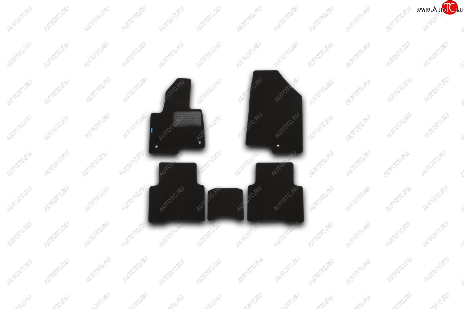 379 р. Комплект ковриков в салон (текстиль, чёрные) Element Hyundai Grand Santa Fe 1 DM дорестайлинг (2013-2016)  с доставкой в г. Калуга