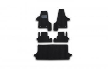 Комплект ковриков в салон (текстиль, чёрные) Element Volkswagen Multivan T5 рестайлинг (2009-2015)
