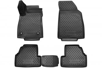 Комплект ковриков в салон CHEVROLET 3D (полиуретан, чёрные) Chevrolet Tracker (2013-2015)