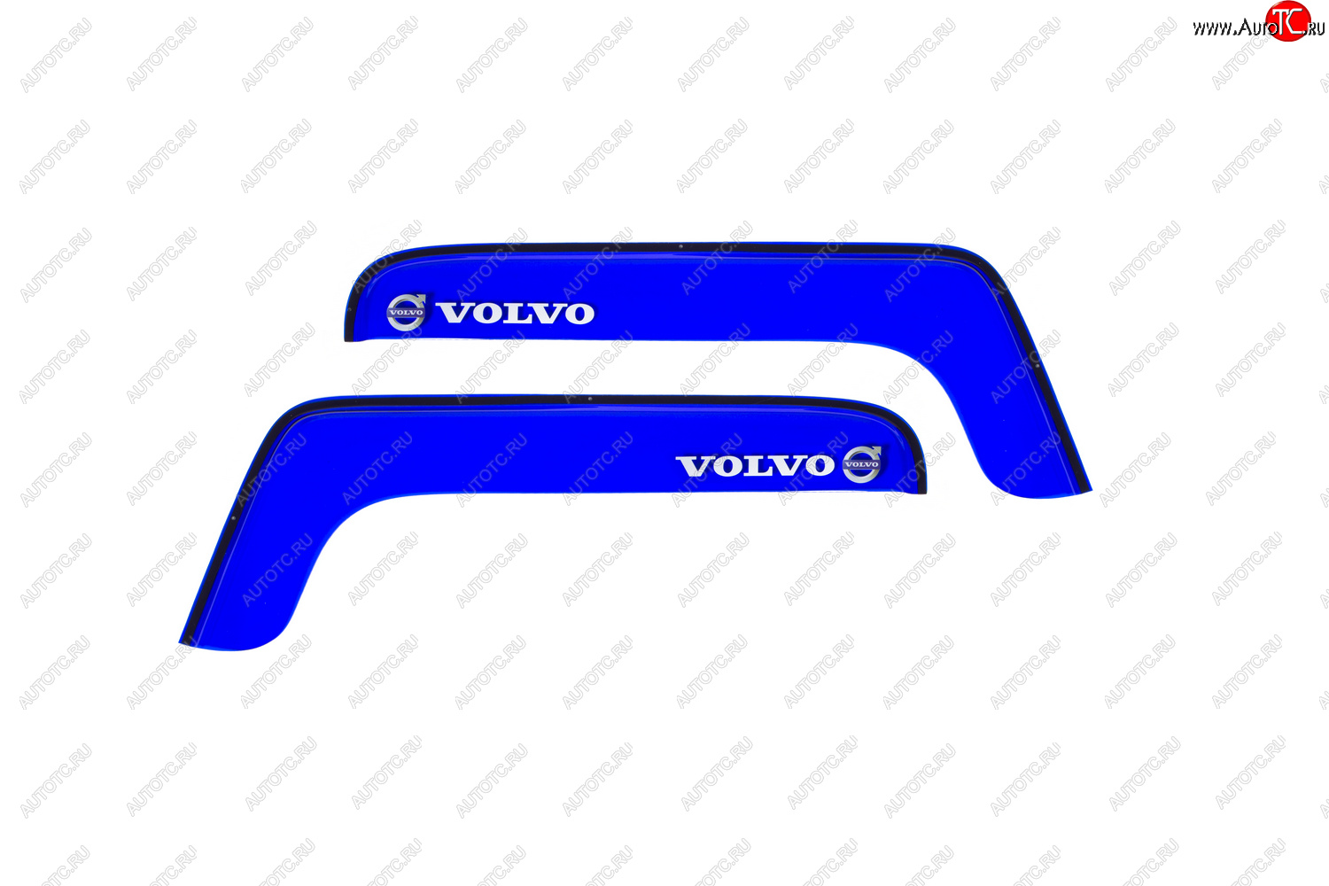 1 999 р. Дефлекторы окон (с логотипом VOLVO, накладные, синие) REIN Volvo FH 12 2-ое поколение (2002-2012)  с доставкой в г. Калуга