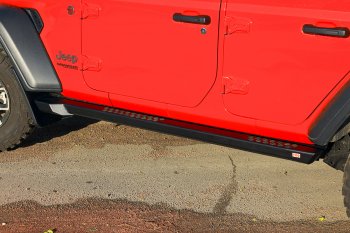 58 999 р. Защита порогов с подножкой РИФ  Jeep Wrangler  JL (2018-2024)  с доставкой в г. Калуга. Увеличить фотографию 3