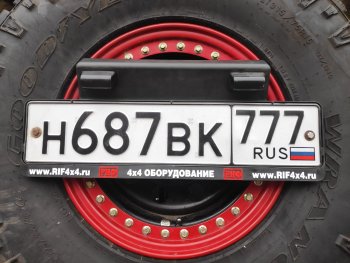 58 999 р. Бампер задний силовой (кузов 1350 мм) РИФ  Mitsubishi L200  4 (2006-2014)  дорестайлинг (С квадратом под фаркоп, калиткой и подсветкой номера)  с доставкой в г. Калуга. Увеличить фотографию 4