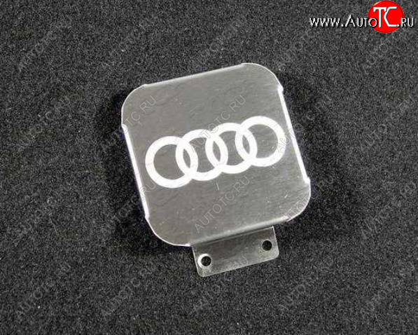 1 249 р. Заглушка на фаркоп с логотипом Audi (на фаркопы TCC, нержавеющая сталь) TCC Audi Q3 F3 (2018-2022)  с доставкой в г. Калуга