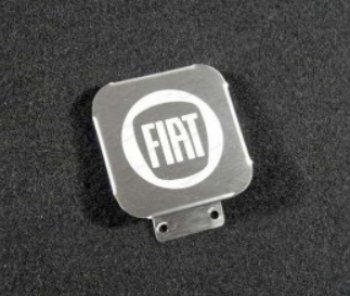 Заглушка на фаркоп с логотипом Fiat (на фаркопы TCC, нержавеющая сталь) TCC Fiat (Фиат) Fullback (Фулбэк) (2016-2018)