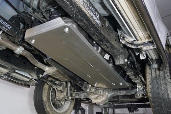 8 749 р. Защита бака (4WD. 2.0T бензин, алюминий) 4мм JAC T6 пикап (2018-2024)  с доставкой в г. Калуга. Увеличить фотографию 1