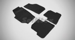 Износостойкие коврики в салон с рисунком Сетка SeiNtex Premium 4 шт. (резина) Skoda (Шкода) Fabia (Фабия)  Mk2 (2007-2010) Mk2 универсал дорестайлинг, хэтчбэк дорестайлинг
