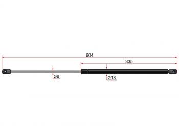 569 р. Газовый упор крышки багажника SAT Skoda Octavia A5 лифтбэк рестайлинг (2008-2013)  с доставкой в г. Калуга. Увеличить фотографию 1