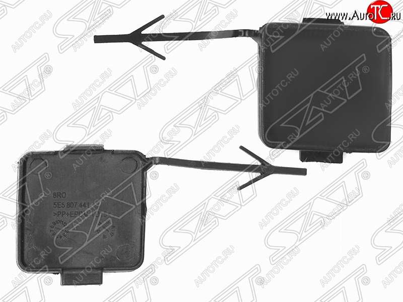 259 р. Заглушка буксировочной проушины в задний бампер SAT  Skoda Octavia  A7 (2012-2017) (Неокрашенная)  с доставкой в г. Калуга