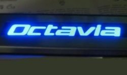 2 599 р. Накладки на порожки автомобиля CT v2 Skoda Octavia A5 дорестайлинг лифтбэк (2004-2008)  с доставкой в г. Калуга. Увеличить фотографию 3
