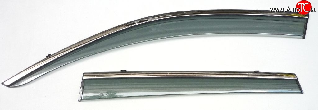 1 999 р. Ветровики Artway с металлизированым молдингом  Skoda Octavia  A7 (2012-2017)  с доставкой в г. Калуга