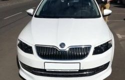 5 999 р. Накладка на передний бампер CT Skoda Octavia A7 дорестайлинг лифтбэк (2012-2017) (Неокрашенная)  с доставкой в г. Калуга. Увеличить фотографию 2