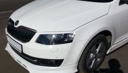 5 999 р. Накладка на передний бампер CT Skoda Octavia A7 дорестайлинг лифтбэк (2012-2017) (Неокрашенная)  с доставкой в г. Калуга. Увеличить фотографию 3