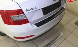 1 049 р. Накладка защитная на задний бампер Drive  Skoda Octavia  A7 (2012-2020) (Глянец под окраску, Неокрашенная)  с доставкой в г. Калуга. Увеличить фотографию 1