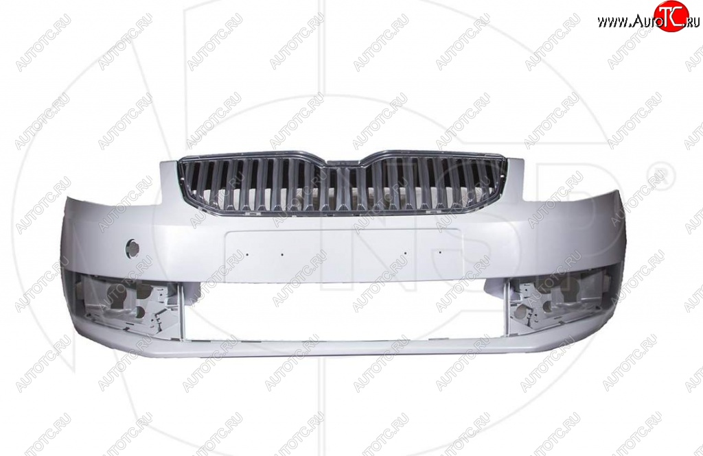 7 949 р. Передний бампер NSP (с решеткой радиатора) Skoda Octavia A7 дорестайлинг лифтбэк (2012-2017) (Неокрашенный)  с доставкой в г. Калуга