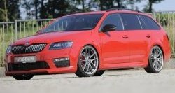 6 999 р. Пороги накладки R-Style Skoda Octavia A7 дорестайлинг лифтбэк (2012-2017) (Неокрашенные)  с доставкой в г. Калуга. Увеличить фотографию 4