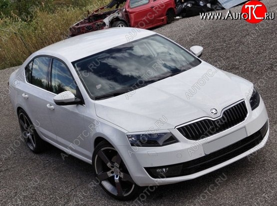 1 199 р. Реснички на фары CT Skoda Octavia A7 дорестайлинг лифтбэк (2012-2017) (Неокрашенные)  с доставкой в г. Калуга