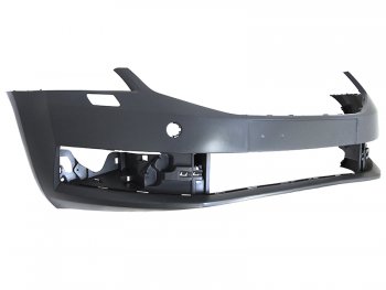 5 999 р. Передний бампер (под омыватели) SAT  Skoda Octavia  A7 (2016-2020) (Неокрашенный)  с доставкой в г. Калуга. Увеличить фотографию 1