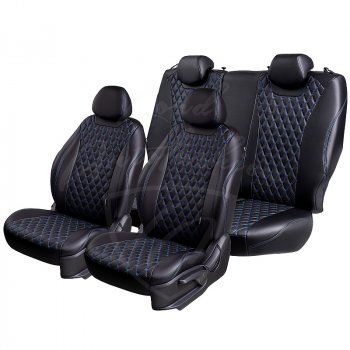 Чехлы для сидений (комплектация Ambition) Lord Autofashion Байрон (экокожа, 60/40, без подлокотника, 3 Г-образных подголовника) Skoda Octavia A7 рестайлинг универсал (2016-2020)